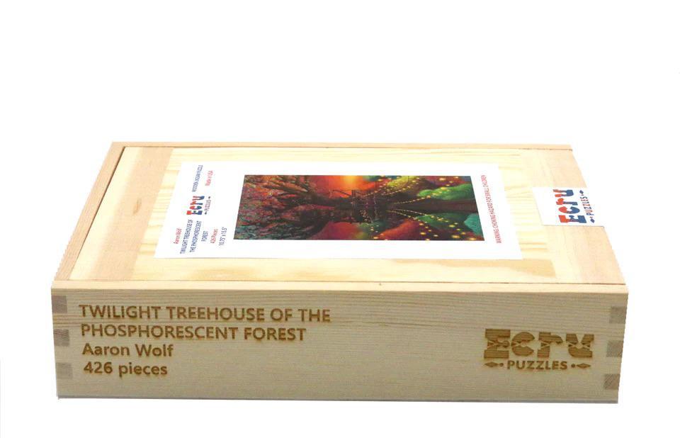 Twilight Treehouse of the Phosphorescent Forest Wooden Jigsaw Puzzle