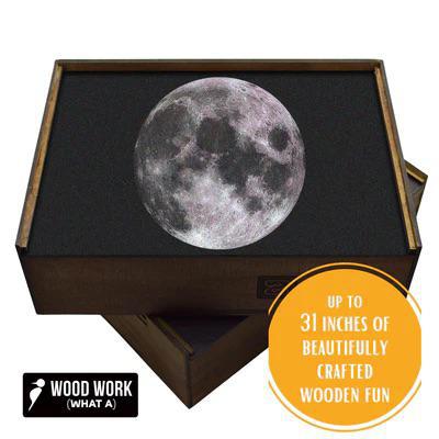 Round Wooden Puzzle "MOON"