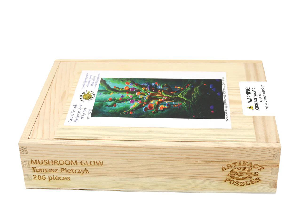 Mushroom Glow Wooden Jigsaw Puzzle
