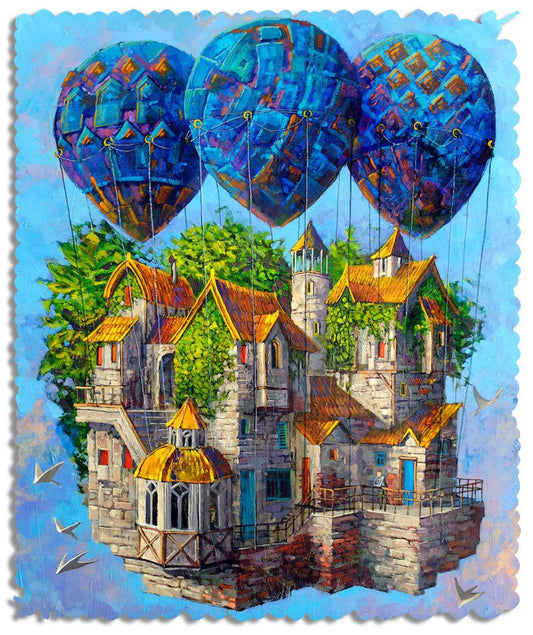 Floating Town Wood Jigsaw Puzzle