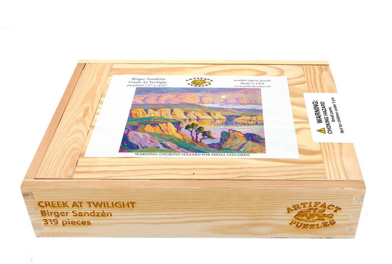 Creek At Twilight Wooden Jigsaw Puzzle