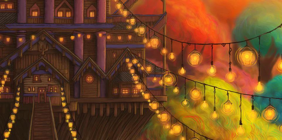 Twilight Treehouse of the Phosphorescent Forest Wooden Jigsaw Puzzle