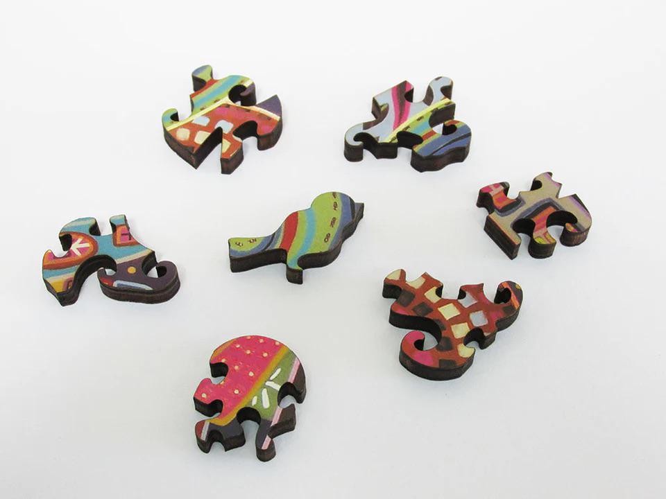 Night Village Wooden Jigsaw Puzzle