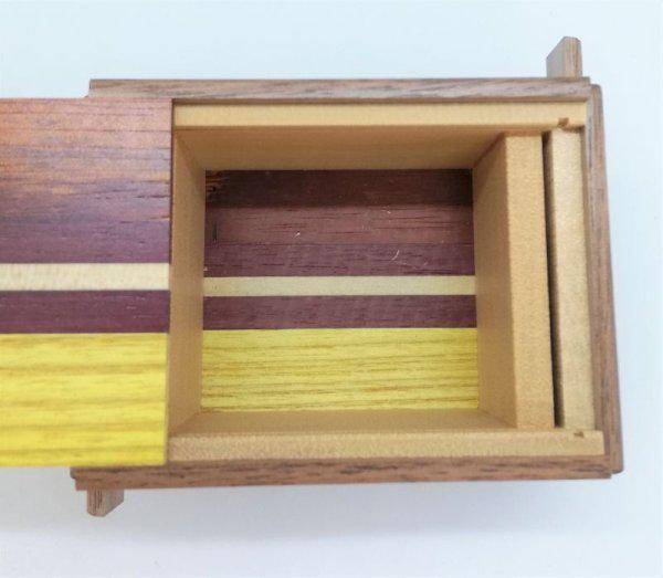12 steps Natural wood 3 sun Japanese puzzle box Himitsu-bako