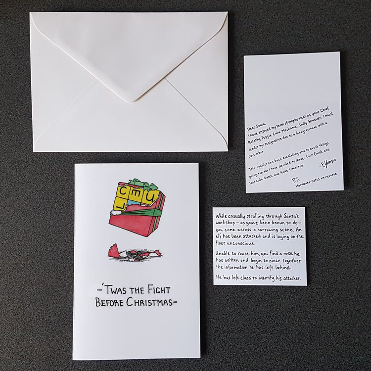 "Twas the Fight Before Christmas" Puzzle Card (Very Hard)