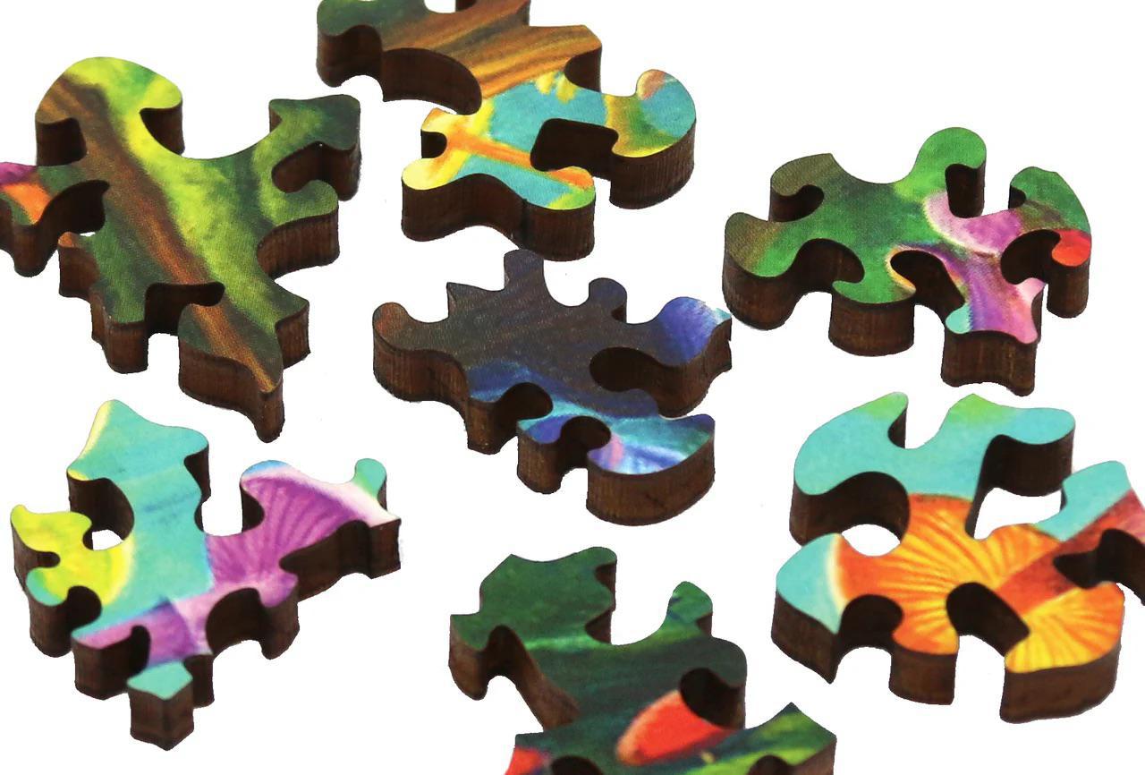 Mushroom Glow Wooden Jigsaw Puzzle