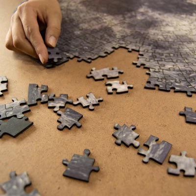 Round Wooden Puzzle "MOON"
