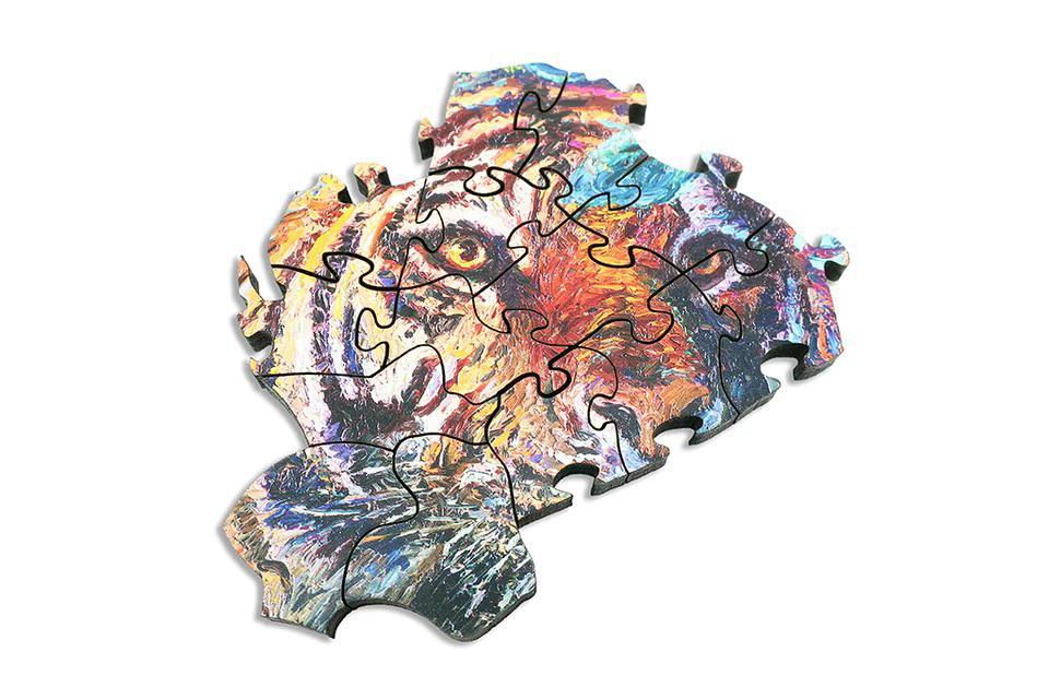Tiger Fire Wooden Jigsaw Puzzle
