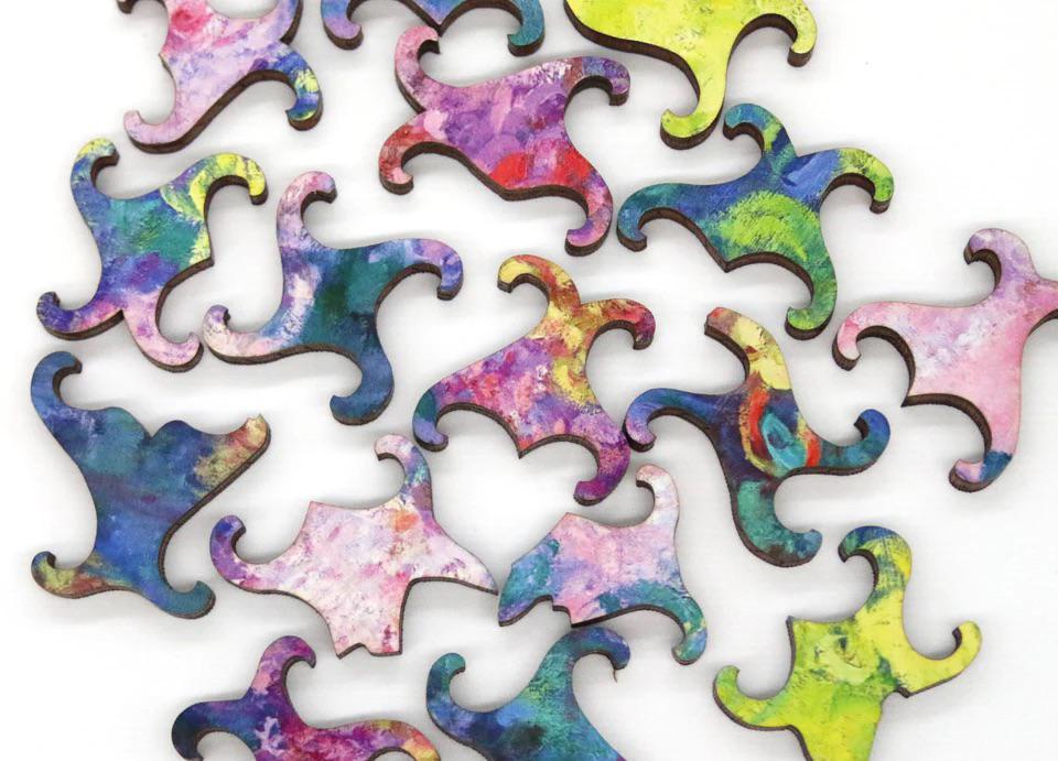 Monet Chrysanthemums Wooden Jigsaw Puzzle