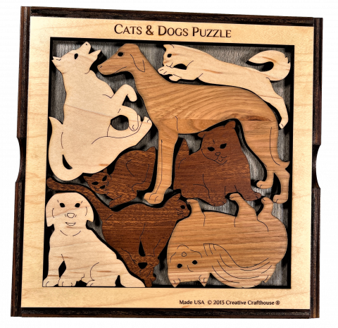 Cats and Dogs Picture Frame Puzzle
