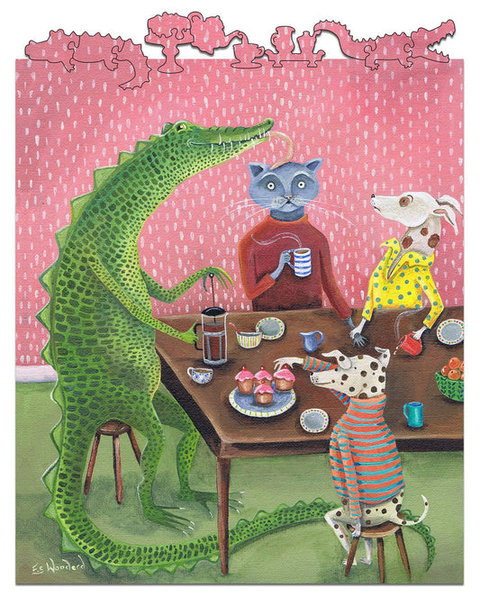 Coffee And Snacks Wooden Jigsaw Puzzle