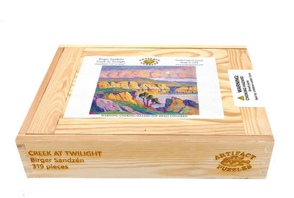 Creek At Twilight Wooden Jigsaw Puzzle