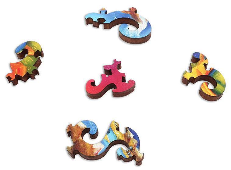 Robot Creation Myth Wooden Jigsaw Puzzle