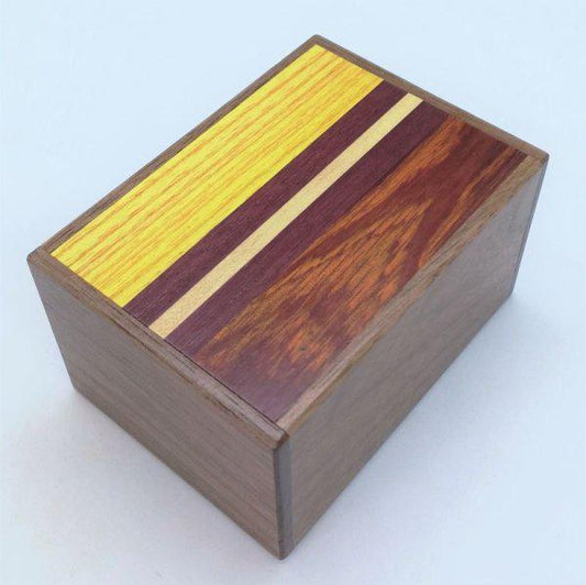 12 steps Natural wood 3 sun Japanese puzzle box Himitsu-bako