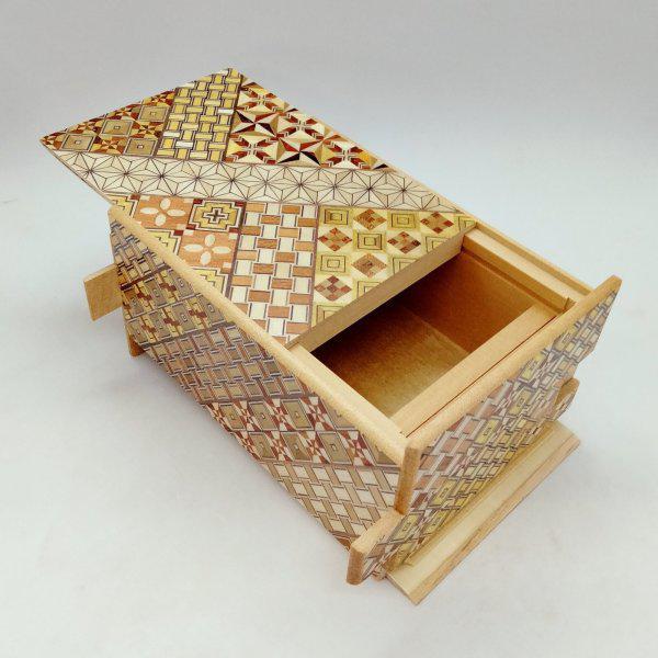 27 steps Yosegi 5 sun Japanese puzzle box Himitsu-bako