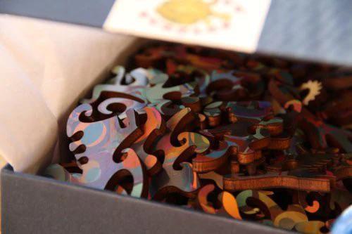 Cercles Et Des Carres Wooden Jigsaw Puzzle