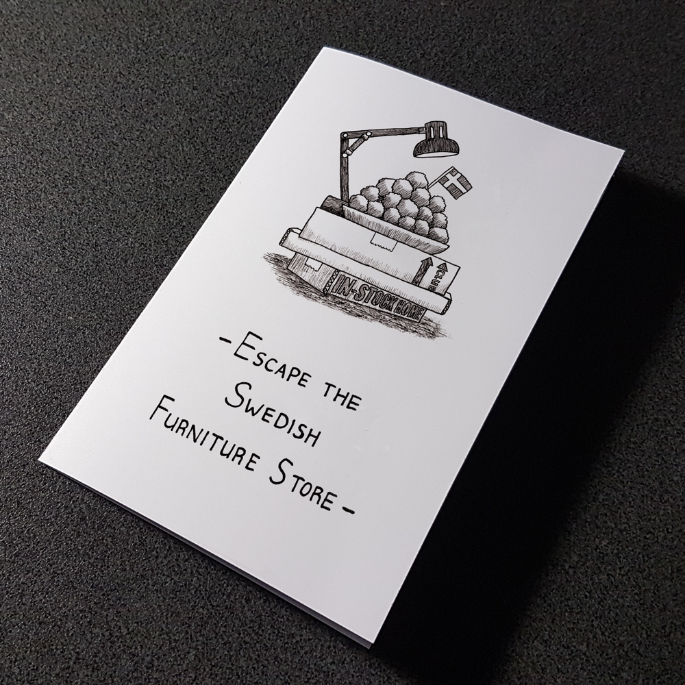 "Escape the Swedish Furniture Store" Puzzle Card (Medium)