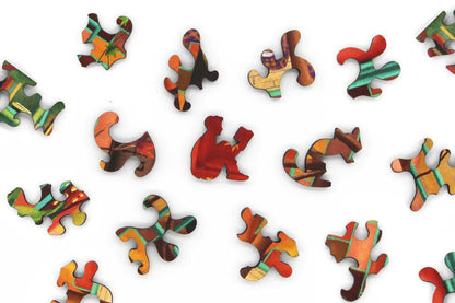Lattes And Literature Wooden Jigsaw Puzzle