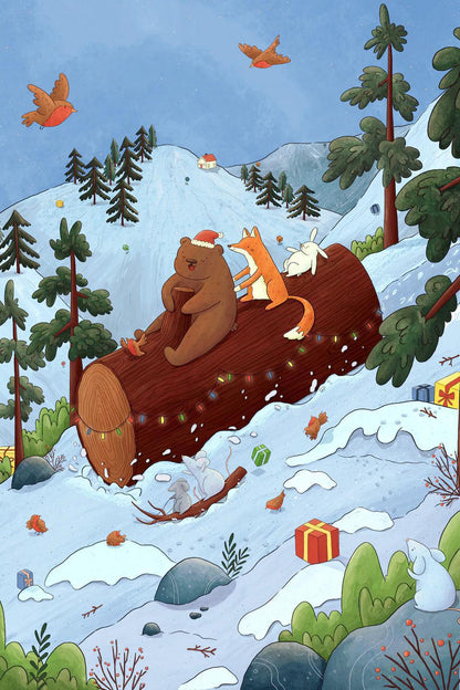 Christmas Card Wooden Jigsaw Puzzle