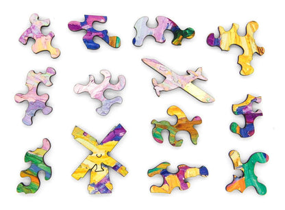 Creek At Twilight Wooden Jigsaw Puzzle