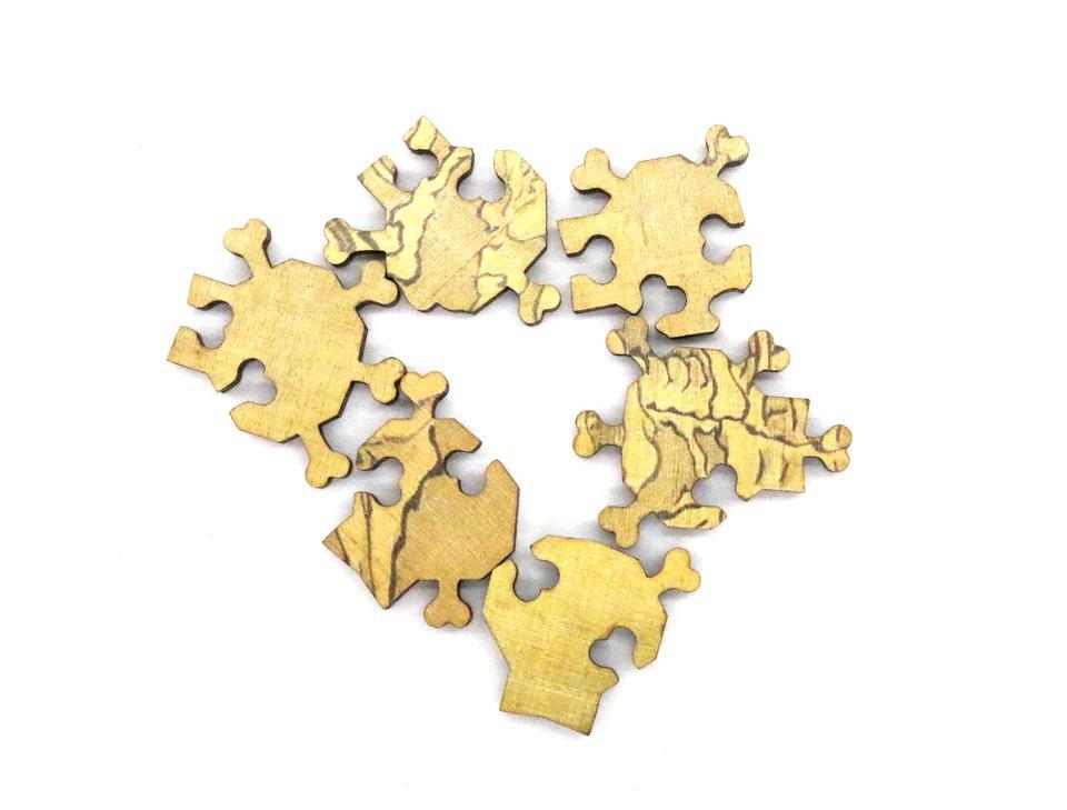 Meditating Skeleton Wooden Jigsaw Puzzle