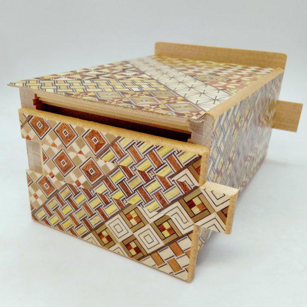 27 steps Yosegi 5 sun Japanese puzzle box Himitsu-bako