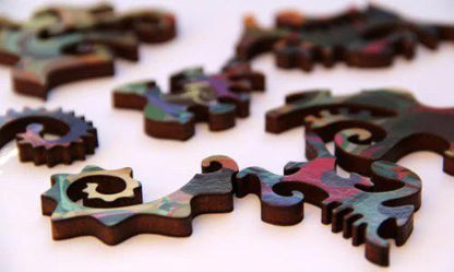 Cercles Et Des Carres Wooden Jigsaw Puzzle