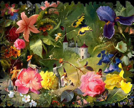Castle of The Flowers Wooden Jigsaw Puzzle