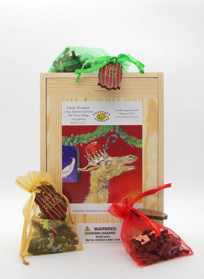 We Three Kings Seven Day Advent Calendar Wooden Jigsaw Puzzle