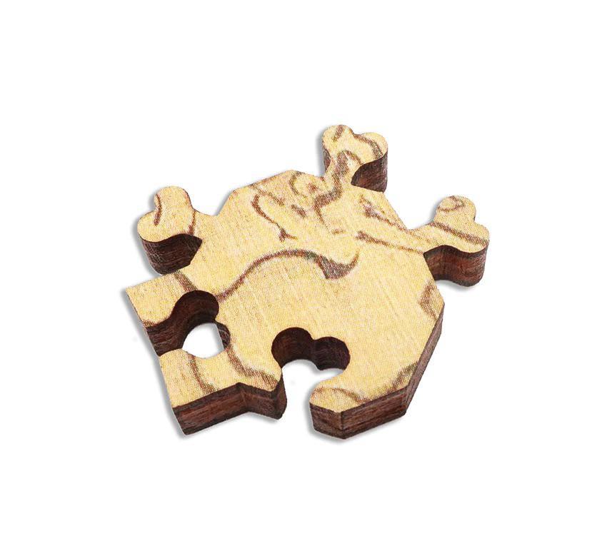 Meditating Skeleton Wooden Jigsaw Puzzle