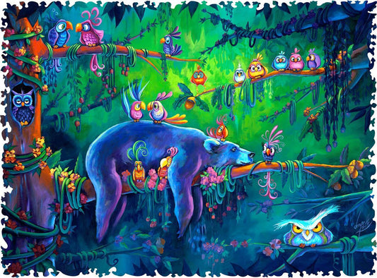 Feeling A Little Blue Wooden Jigsaw Puzzle