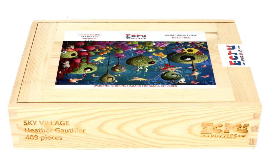 Sky Village Wooden Jigsaw Puzzle