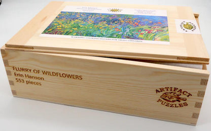 Flurry of Wildflowers Wooden Jigsaw Puzzle