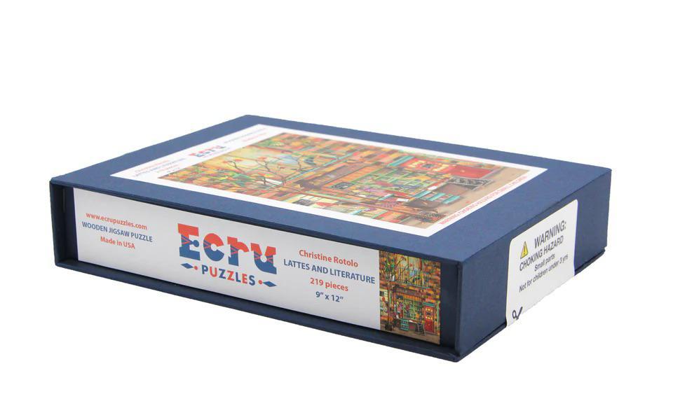 Lattes And Literature Wooden Jigsaw Puzzle