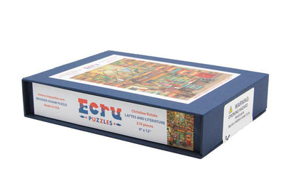 Lattes And Literature Wooden Jigsaw Puzzle