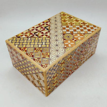 27 steps Yosegi 5 sun Japanese puzzle box Himitsu-bako