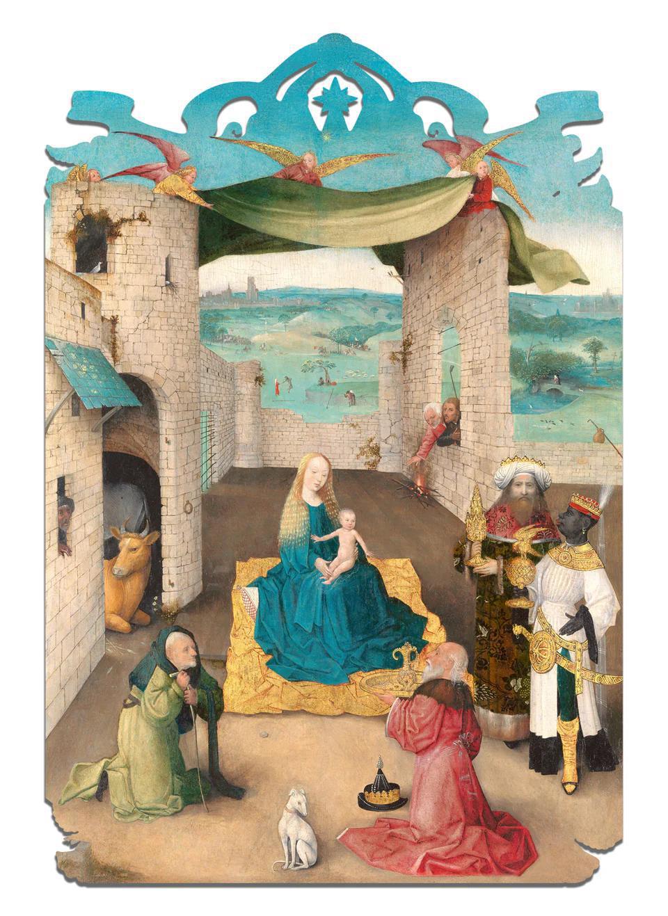 Adoration Of The Magi (Hieronymus Bosch) Wooden Jigsaw Puzzle